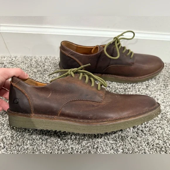 Born men's brown leather dress shoes, size 9 - Picture 3 of 12